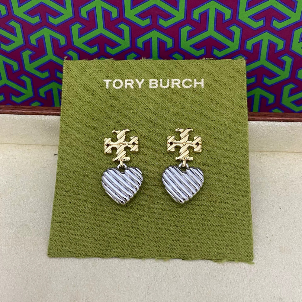 Tory Burch Alphabet Heart Earrings